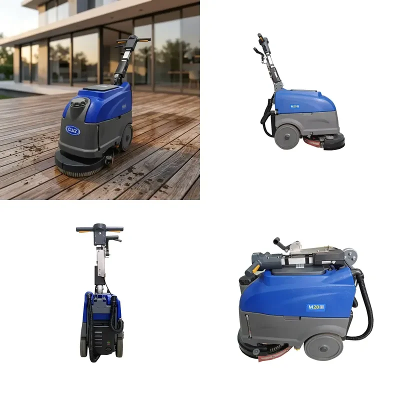 Professional Commercial Hand Push Battery Powered Automatic Floor Washing Machine for Industrial Cleaning