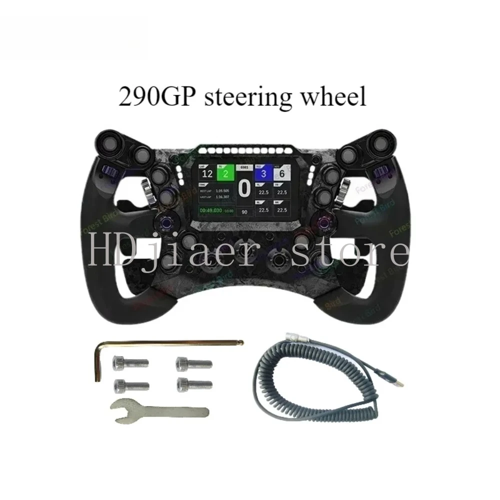 

CONSPIT 290GP 290mm/11.4" Formula Racing Wheel emulator game Steering Wheel with Carbon Fiber Panel & 4.3" LCD