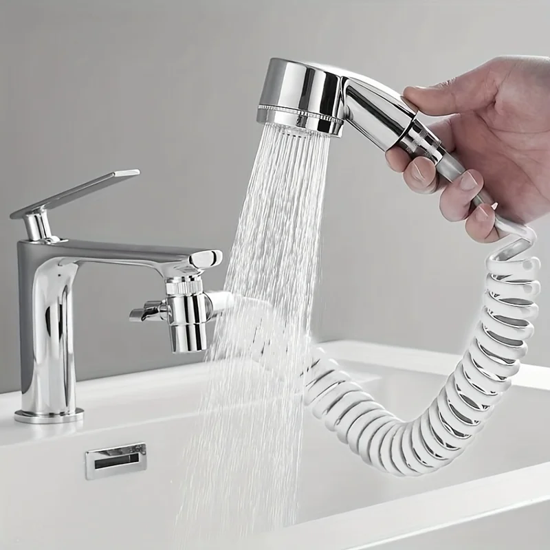 Faucet extender external shower head bathroom faucet adapter attachment washbasin faucet external shower head set