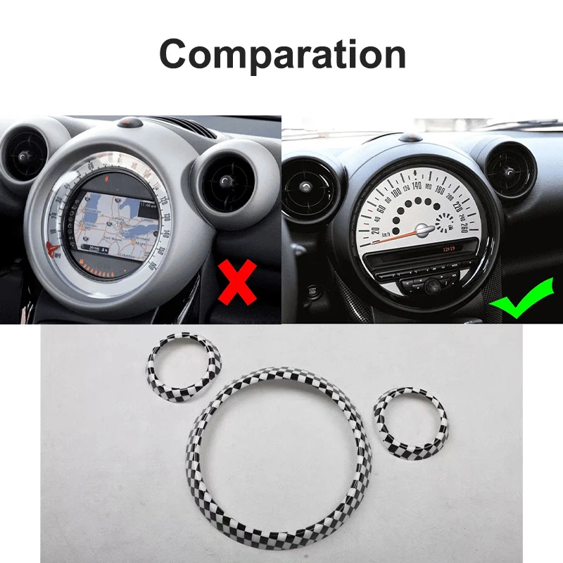 For MINI ONE Cooper S JCW R55 R56 R60 R61 Car Steering Wheel Cover Gear Shift Panel Decorative Sticker Modification Accessories