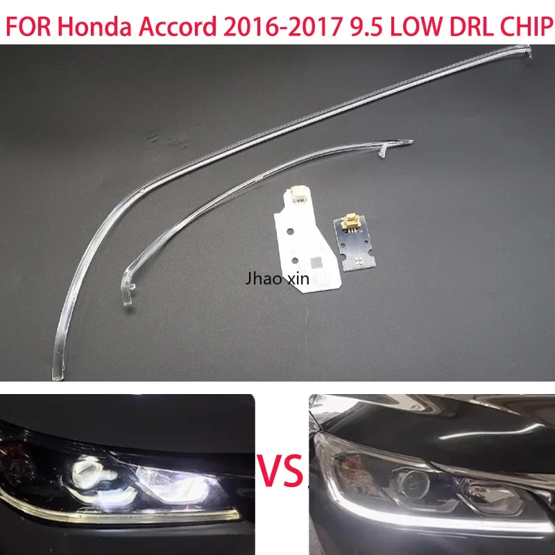 FOR Honda Accord 9.5 2016-2017 LOW Car Headlights DRL Light Strips Angel Eyes Chip Ballast Module Illumination Repair Parts