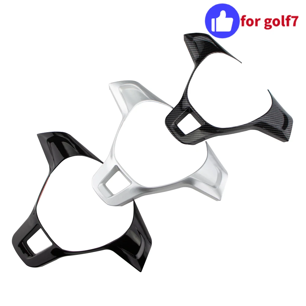 For Volkswagen VW Golf 7 GTI MK7 Jetta MK6 2015 2016 POLO 2014 2015+ Car Steering Wheel Cover Trim Sticker Decoration Acc.