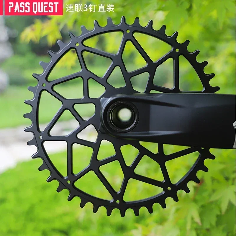 PASS QUEST-Narrow Wide Chainring, GXP 0mm OffestDirect Mount, 38T-52T Chainwheel, Black Chainwheel