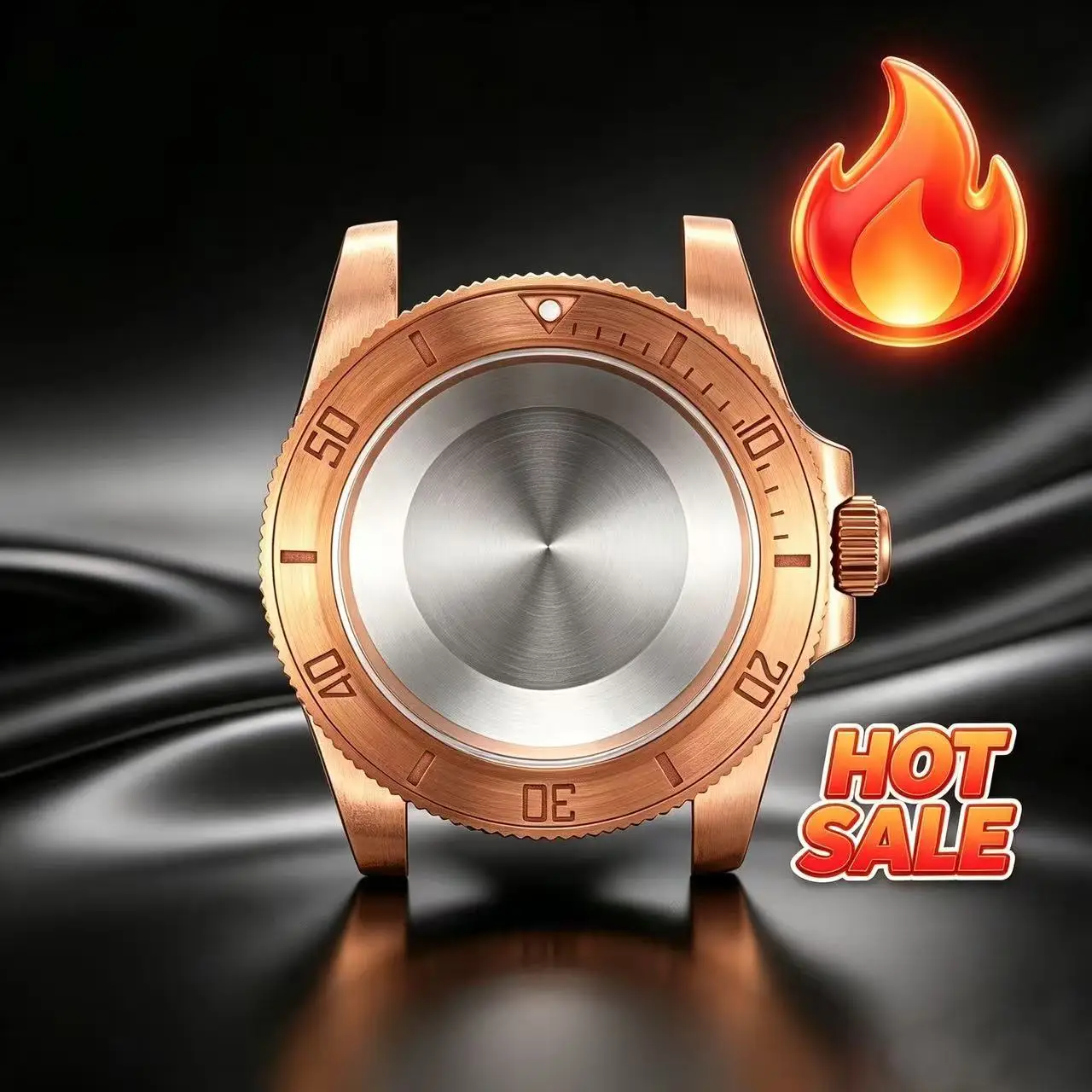 Tin Bronze 40mmDive Watch Case Sapphire Crystal 10ATM Waterproof Fit NH35 NH36 NH38 For 28.5mm 0.4mm Dial Mod Replacement Parts