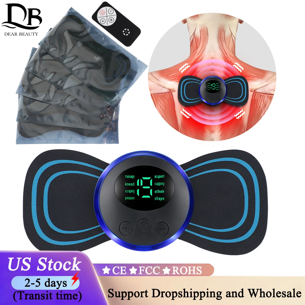 

Send From US Electric Neck Massager EMS Muscle Massage Stimulator Low Frequency Instrument Back Cervical Calf Patches Pain Joint