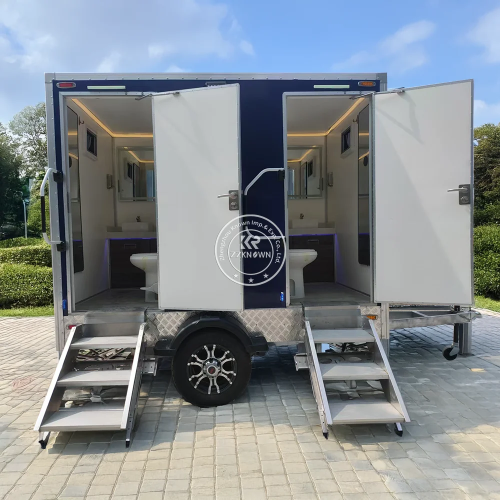

Luxury Mobile Toilets Trailer Mobile Bathroom Vip Restroom Custom Shower Room Portable Washroom Trailer