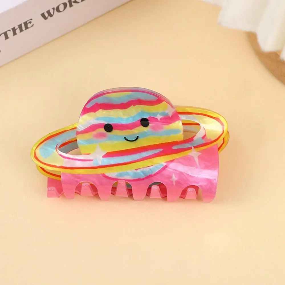 Fashion Acrylic Flower Hair Claw Bear Rainbow Animal Hair Clip Headwear Cloud Rabbit Shark Clip Streetwear