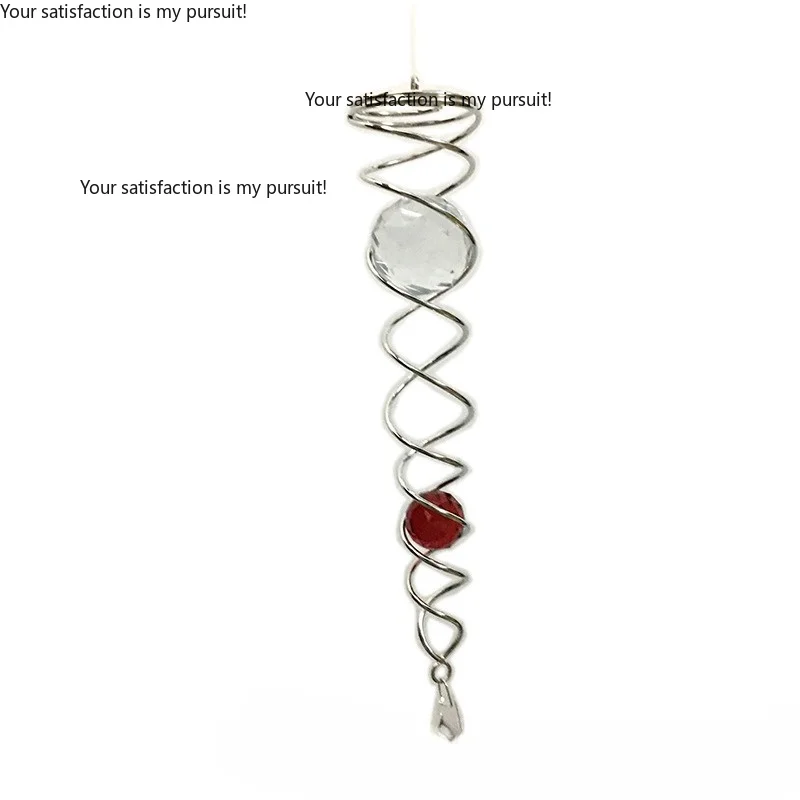 Spiral Tail Wind Chime Double Wind Spinner, Dynamic Visual Hanging Decor for Yard