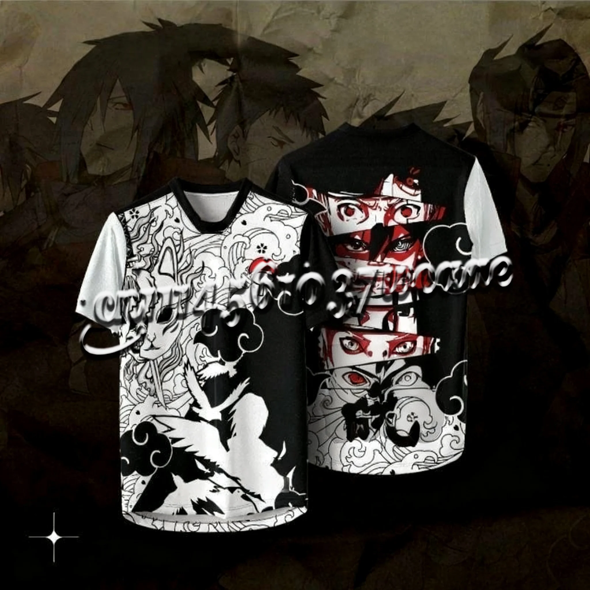 

Anime Naruto Uchiha Itachi Naruto Jersey Theme Unisex Casual Sports Loose T-shirt Summer 2026 Family Matching