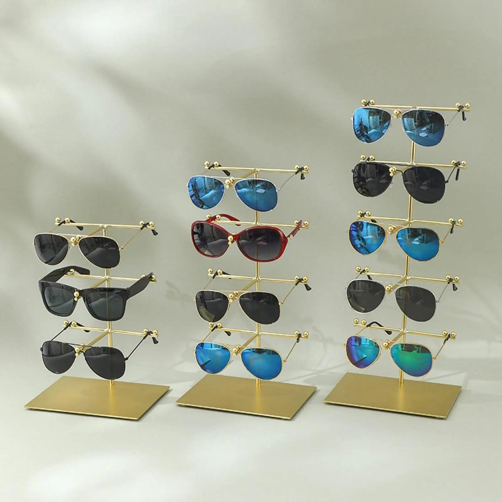 

Многоярусная подставка для очков, металлическая витрина для солнцезащитных очков, держатель для демонстрации на столешнице, в магазине, дома, в гостиной