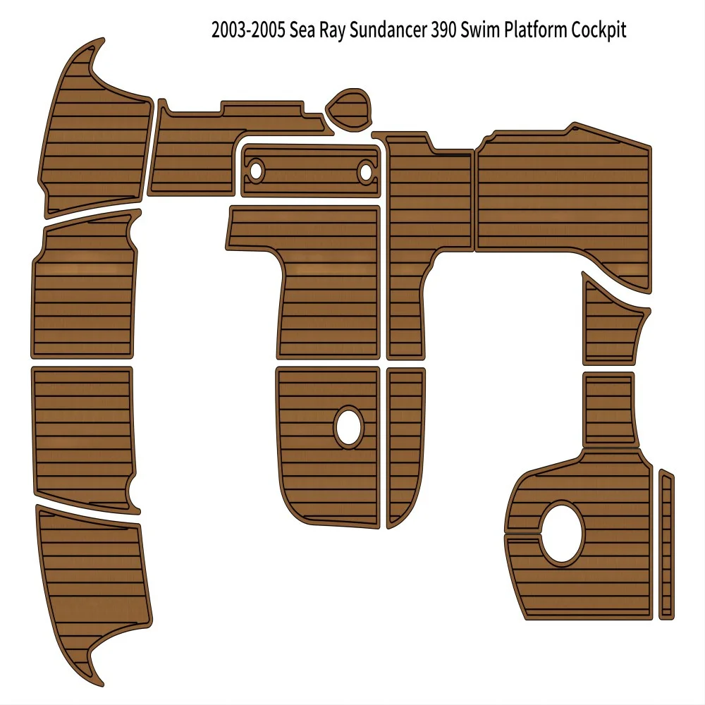 

2003-2005 Sea Ray Sundancer 390 Swim Platform Cockpit Pad Boat EVA Teak Floor SeaDek MarineMat Gatorstep Style Self Adhesive