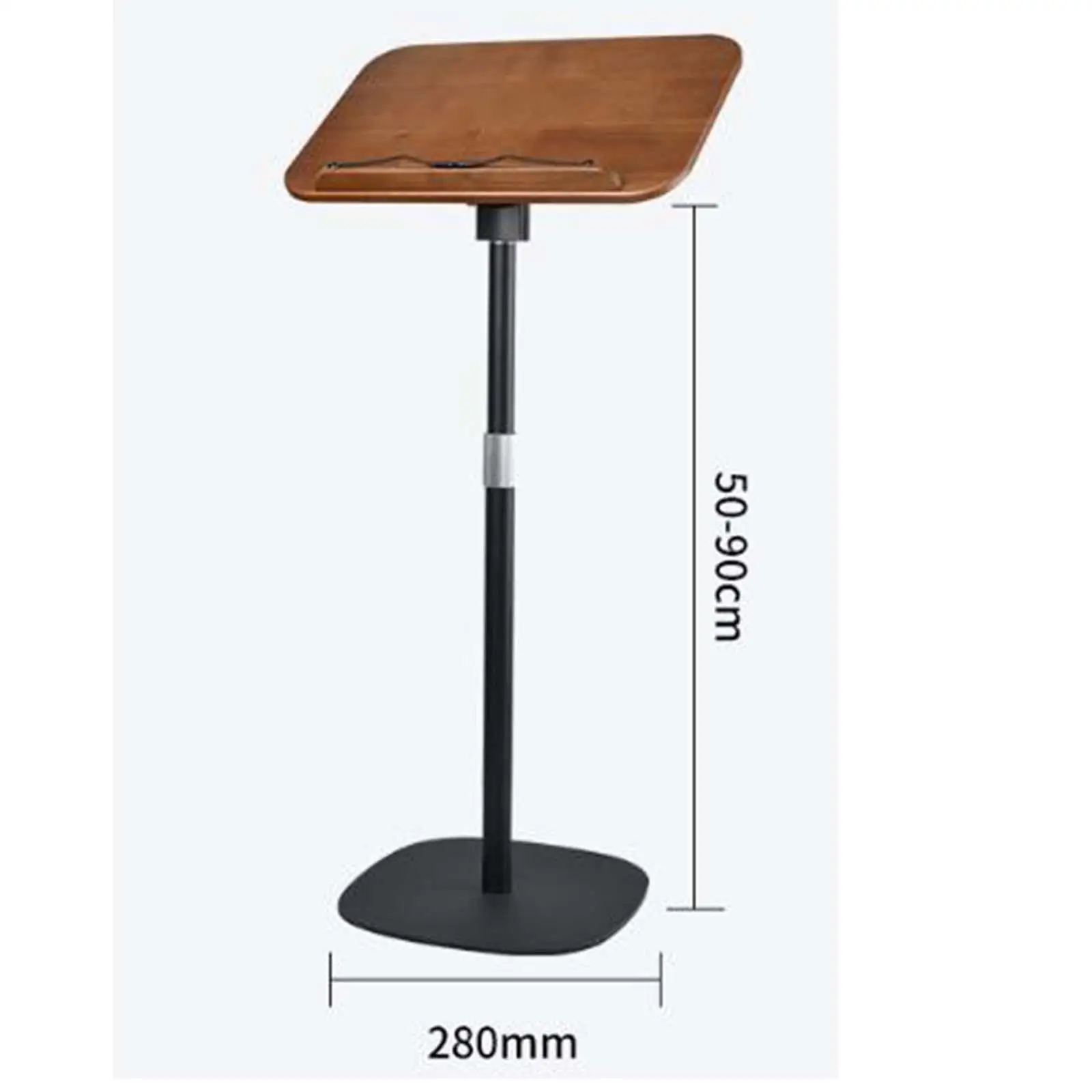 Adjustable Wooden Bookstand Holder for Reading Display Cookbook Textbook Tablet Sturdy Floor Stand with Page Clips