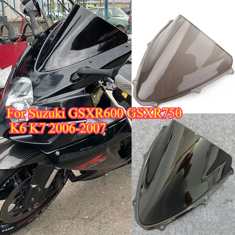 

For Suzuki GSXR600 GSXR750 GSXR 600 750 K6 K7 2006-2007 Motorcycle Windshield Deflector Protector Wind Screen Moto Windscreen