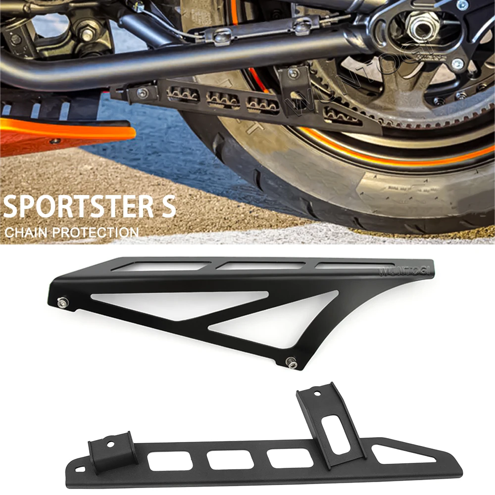 

For Sportster S 1250 RH 1250S RH1250 2021 - Motorcycle Belt Guard Chain Protection Cover Guide Wheel Slide Cover Protection kit