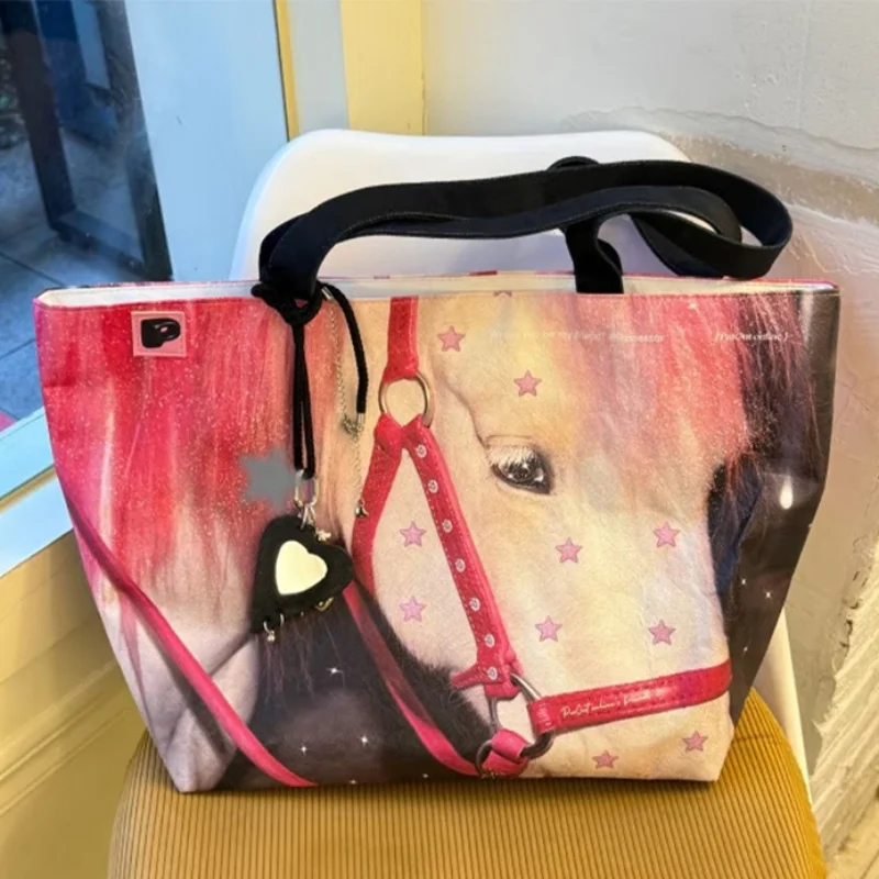 

Креативная сумка-тоут с человеческим лицом и глазом, розовая большая вместительная повседневная универсальная парусиновая сумка, модная трендовая сумка на плечо, сумка для подмышек