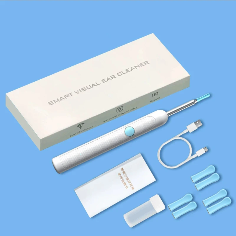 

Smart WiFi Ear Inspection Kit, Wireless Camera with Light for Real-Time Ear Canal Viewing, Safe Home Care Set