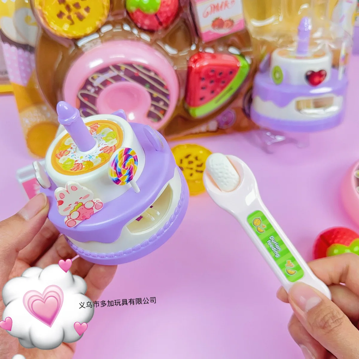 Delicious Dessert Platter Feeding Toys Simulation Doughnut Cake Fruit Feeding Toys Fun Play House Kids Interactive Game Toys