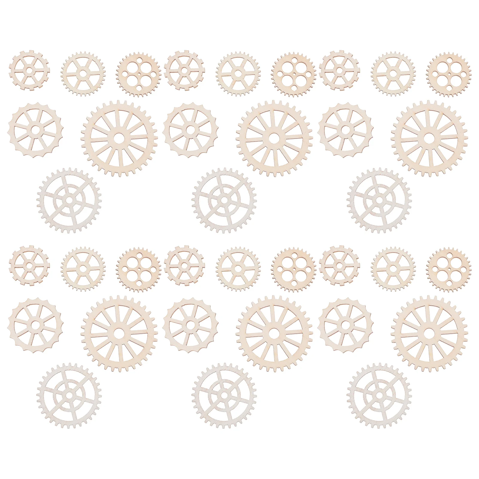 

50 Pcs Wooden Gear Pendant Shapes DIY Handcraft Slice Wall Decor Hanging Living Room Home Crafts