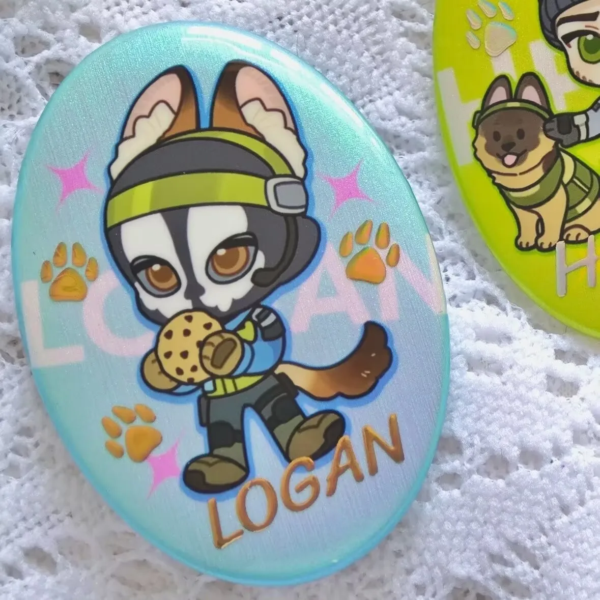 「コール オブ デューティ」グッズ: キーガン ローガン バー バッジ、ブリキ ブローチ、バックパック ペンダント、ミレー