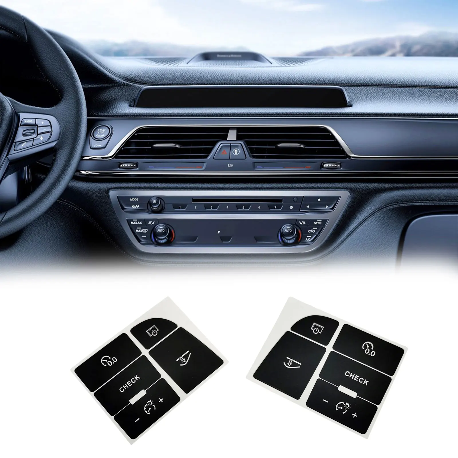 Suitable for Audi A6/A6L 05-11 central control glove box button repair sticker Dashboard Check view 6