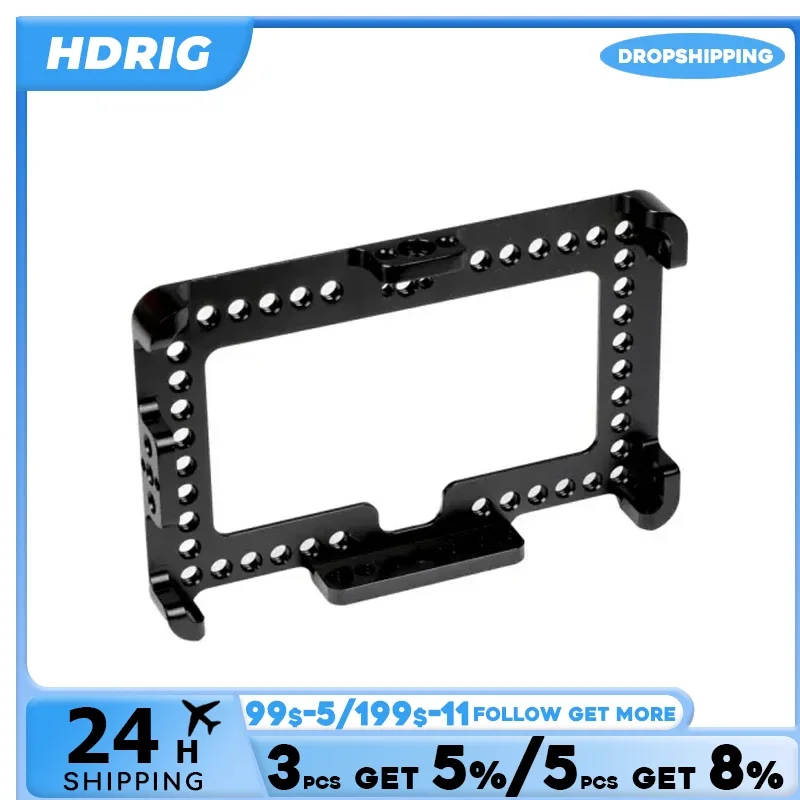 HDRIG Camera Monitor Cage for FeelWorld F6 Plus 5.5inch Protective Bracket  Form-fitting Exclusive Use