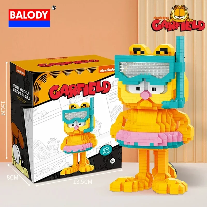 BALODY Kawaii High Quality Garfield Puzzle Block Originality Pirate Santa Claus Image Play Anime Peripheral Kids Christmas Gift