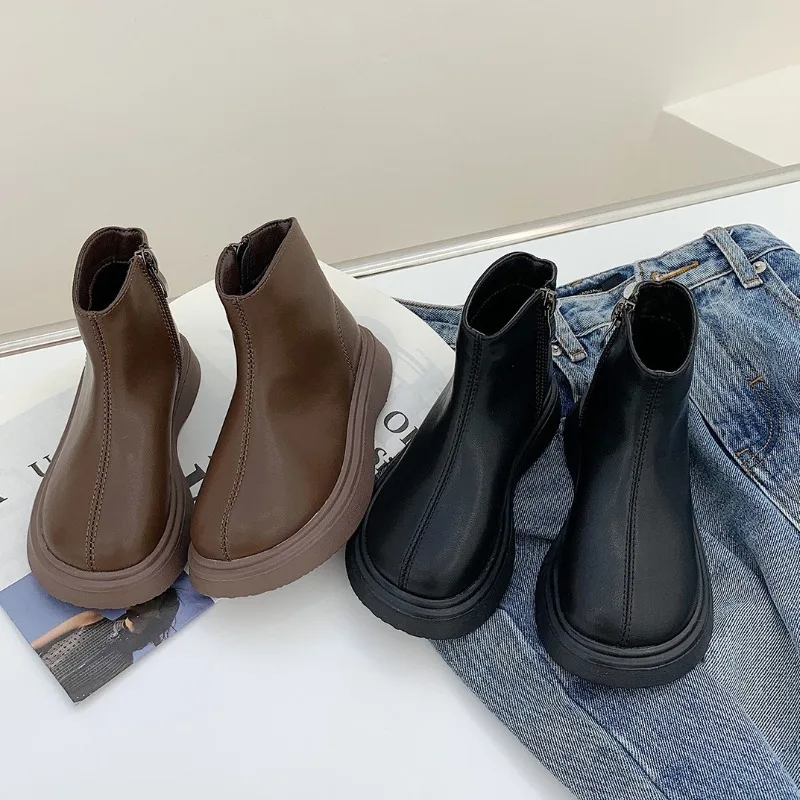 

British Style Childr Boot 2025 Winter New Flat Bottomed Child Boot Fashiona Comfortable Children's Casual Girls Autumn Boots