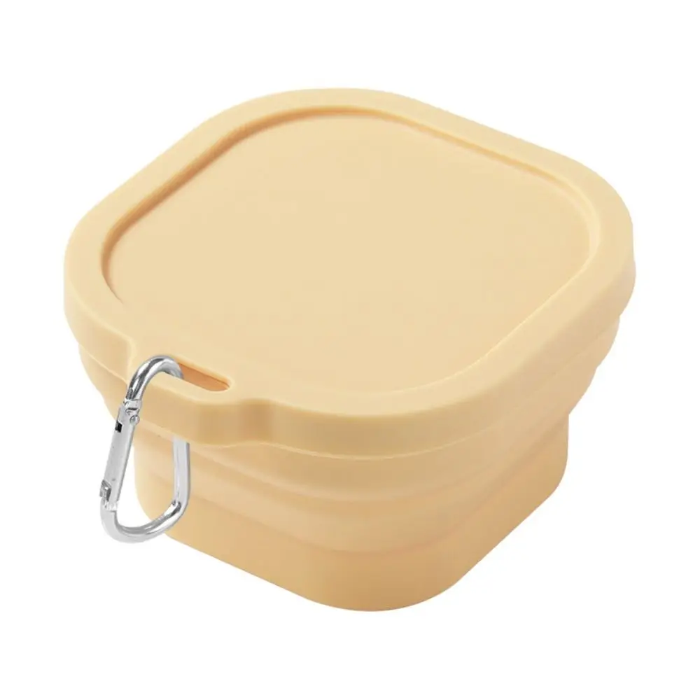 

Large Capacity 400ml Foldable Lunch Box Portable Silicone Camping Bowls with Lid Large Capacity Food Storage Container Outdoor