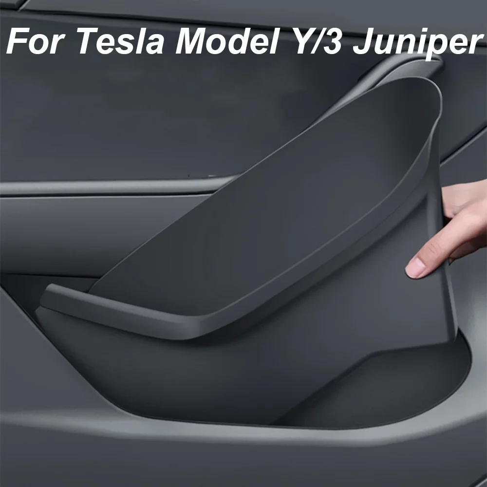 

Ящик для хранения боковой двери автомобиля для Tesla Model Y Juniper/Model 3, полное покрытие, карманный органайзер для передней и задней двери