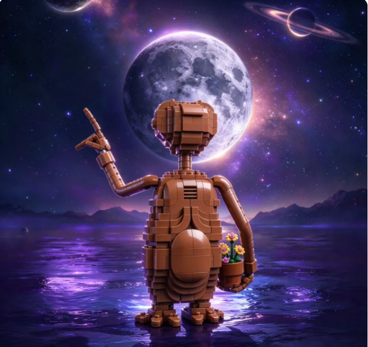 2026 NEW HOT 1,226 Retro Creative Alien Christmas Adult Gifts with Mobile Toys and Alien Display Doll Models