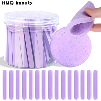 Compress Face Wash Puff with Storage Box Facial Cleansing Sponge for Makeup Remover Round…