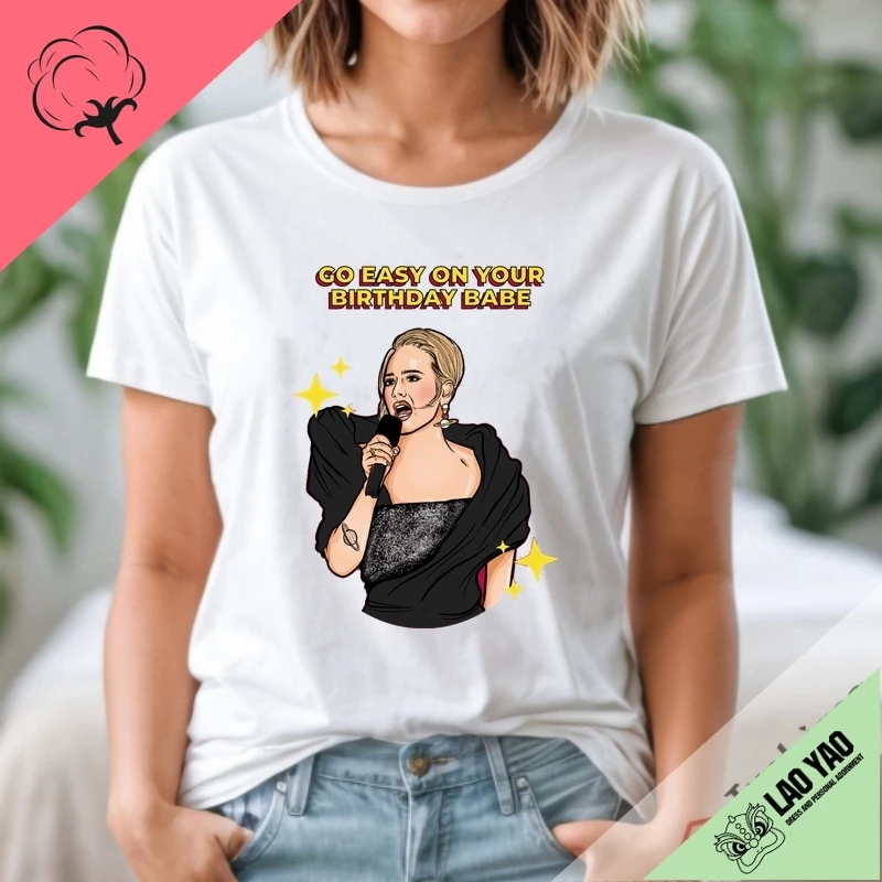 100% cotone Adele Rap t-shirt regalo per donna e uomo magliette per regalo musicale Harajuku Street Style t-shirt Unisex vestiti