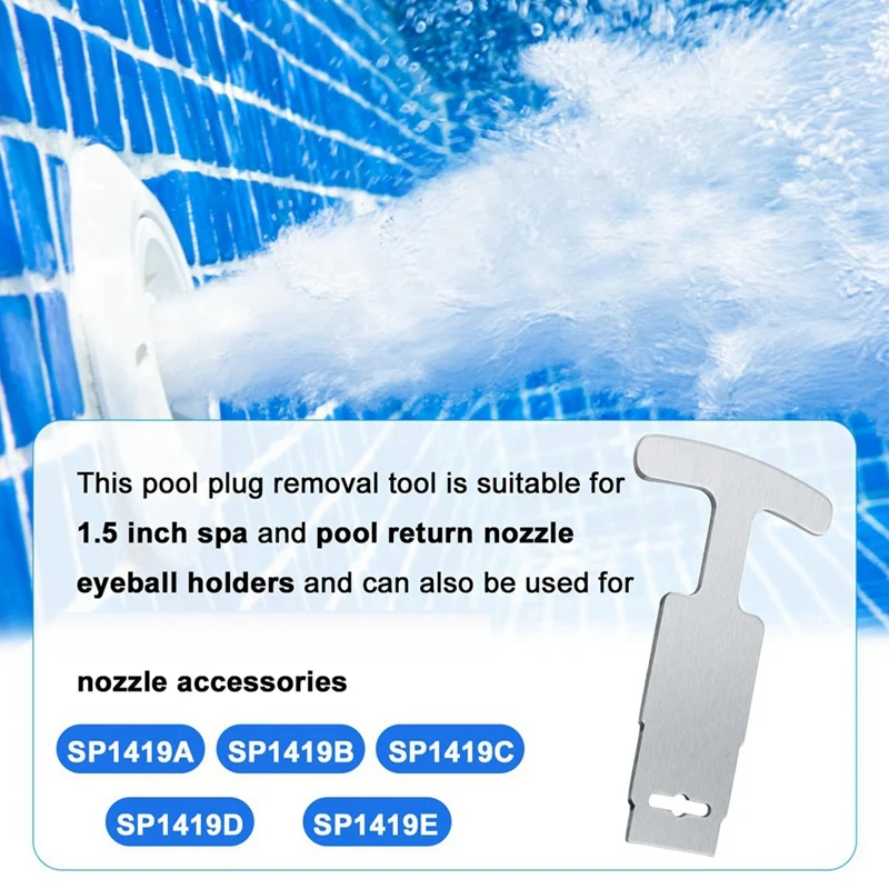 Top!-Pool Plug Removal Tool, Pool Eyeball Seat Removal Tool With Handle Grip, For Hayward Pool And Spa Return Fitting