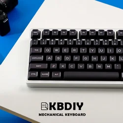 KBDiy 142 Keys/Set SA Profile PBT Keycap Custom Black Translucent Keycaps for Mechanical Keyboards Caps MX Switch Double Shot
