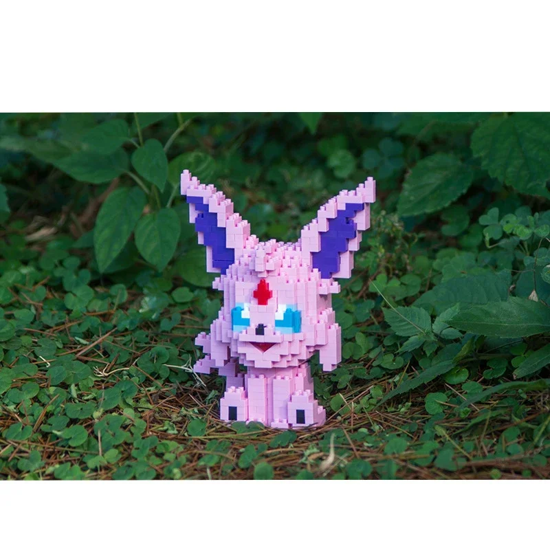 Pokemon 12cm Micro Building Block Eevee Espeon Umbreon Leafeon Glaceon Vaporeon Jolteon Flareon Pokemon Toys For Kids Birthday