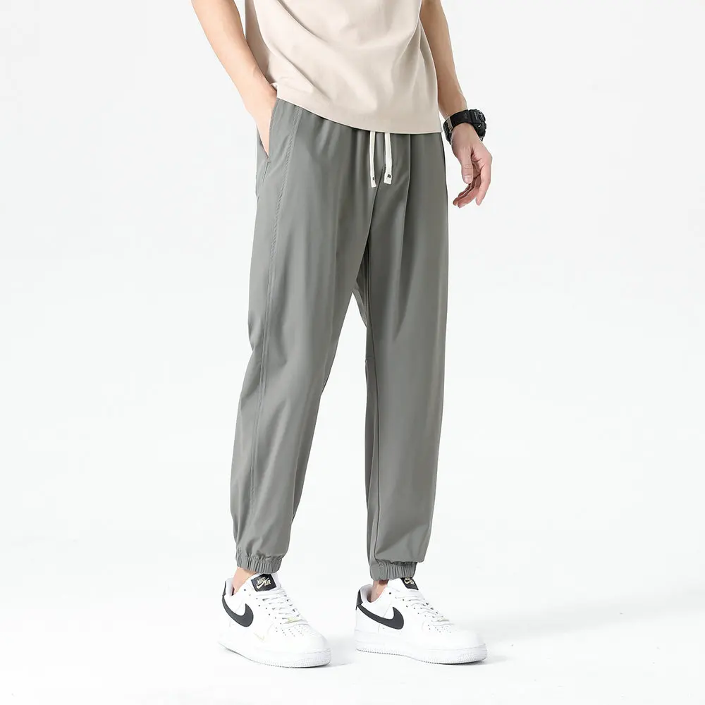 

Men Black Khaki Gray Pant Summer Spring Cosy Trousers Lightweight & Breathable, Ideal for Hot Weather (3 Colors、5 Size) Attire