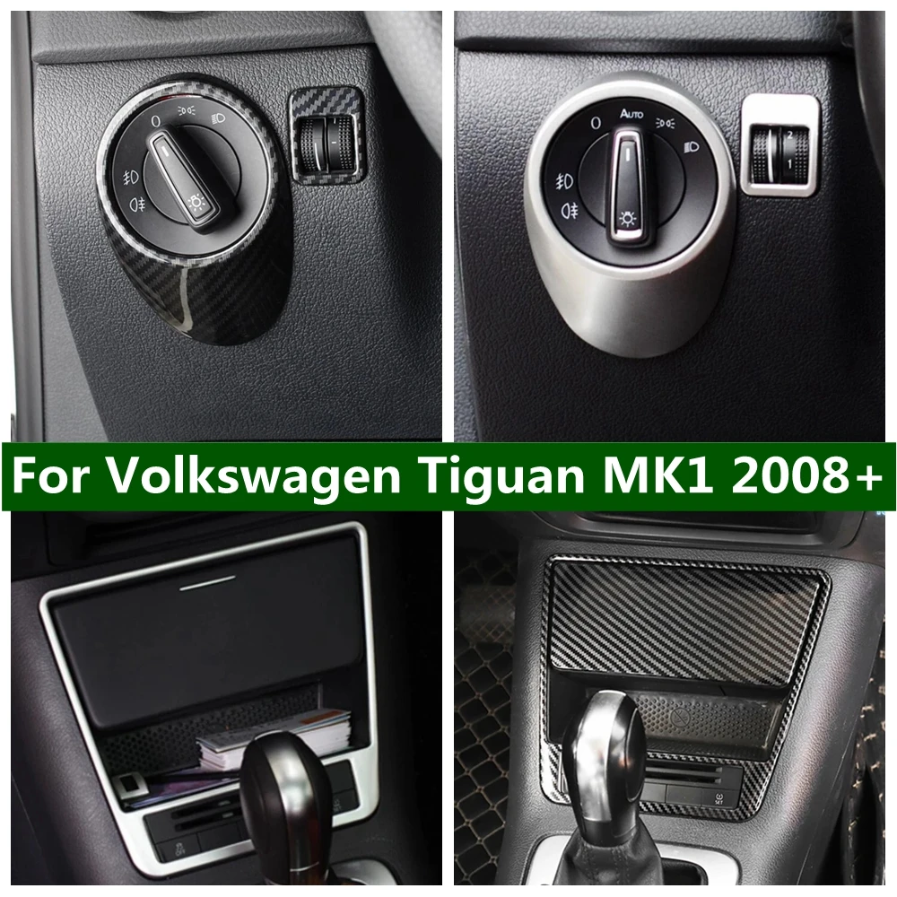 

Head Lights Lamp Switch Button / Central Control Decor Panel Cover Trim For Volkswagen VW Tiguan MK1 2008 - 2015 Car Accessories