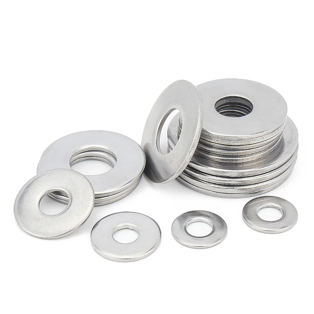 304 Stainless Steel Flat Washer Rings O Shape Gasket M1.6 M2 M2.5 M3 M4 M5 Plain Washers For Screw Bolt