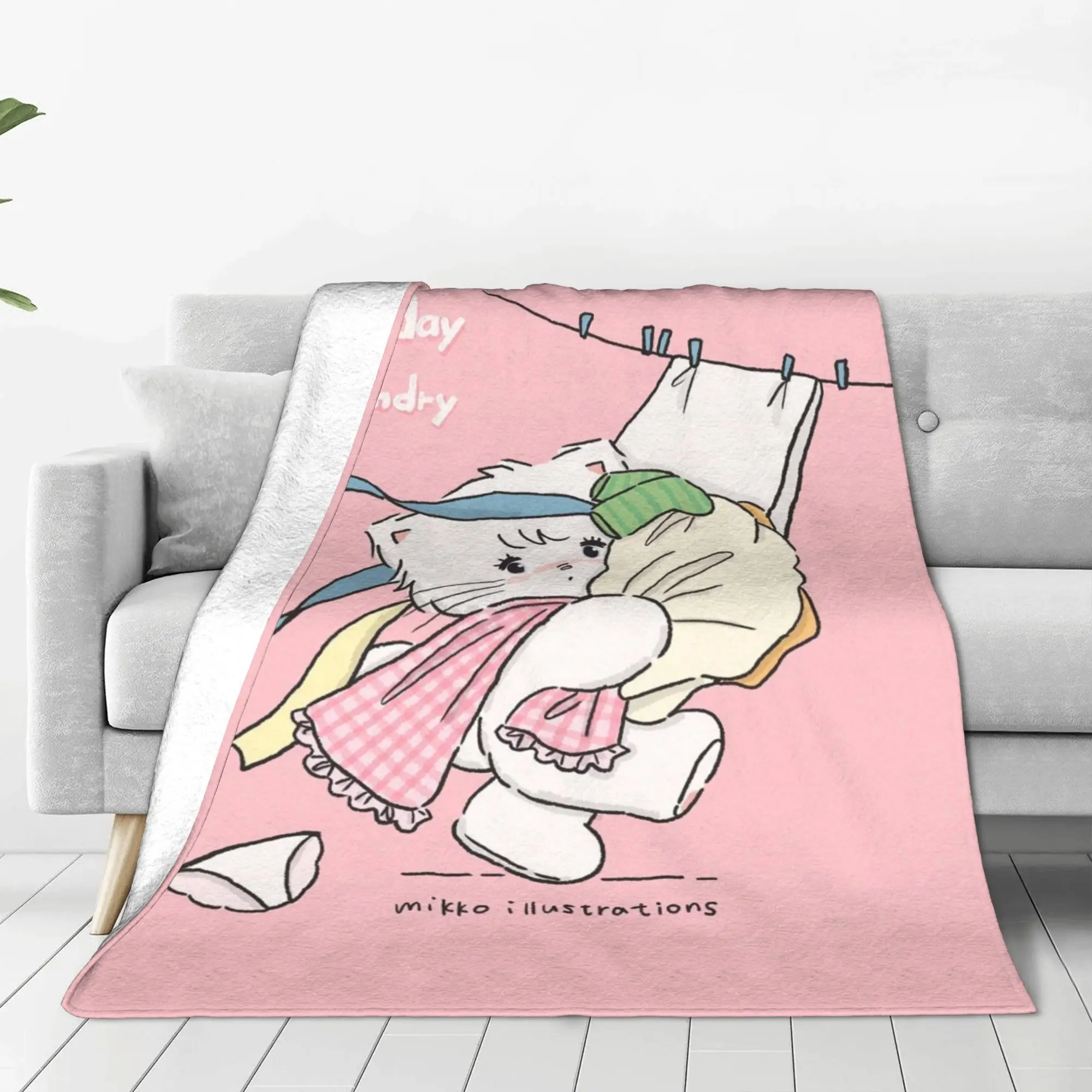Mikko Mikko Blanket All Season Breathable Thin Throw Blankets For Car  Plush Thin Quilt