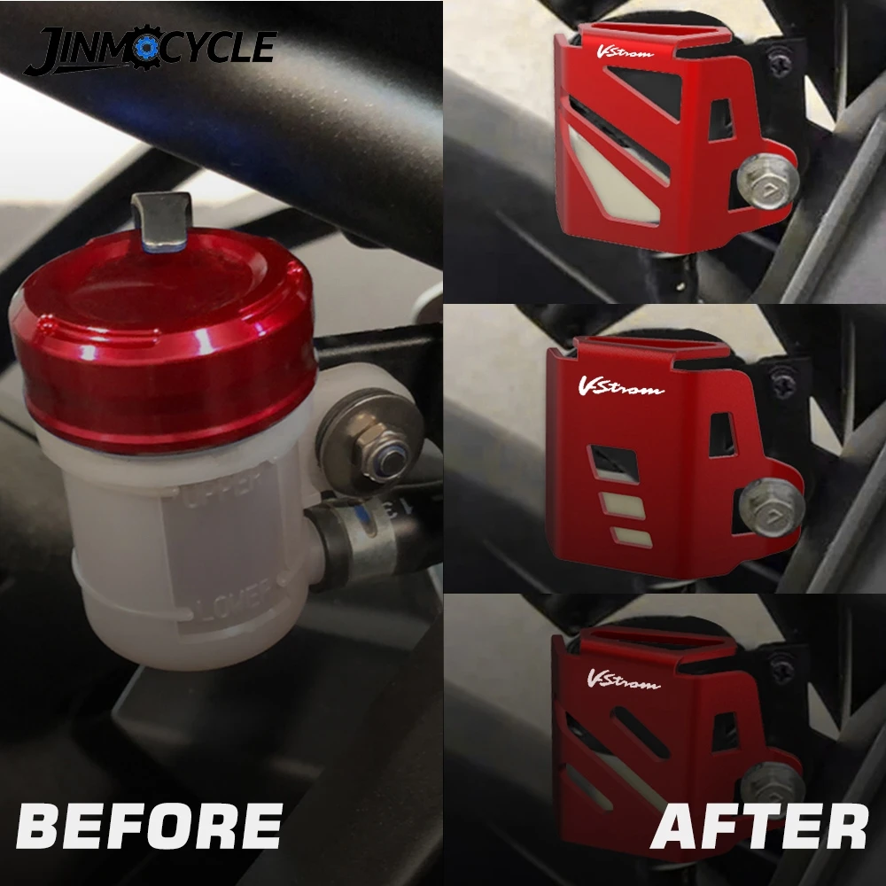 For SUZUKI V-STROM DL1000 1000XT 1000 2014-2020 Motorcycle Accessories Rear Brake Fluid Reservoir Guard Cover Protector