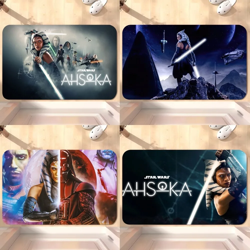 MINISO S-Star W-Wars A-Ahsoka D Floor Mat Bedroom Kitchen Door Bath House Super Absorbent Foot Non-slip