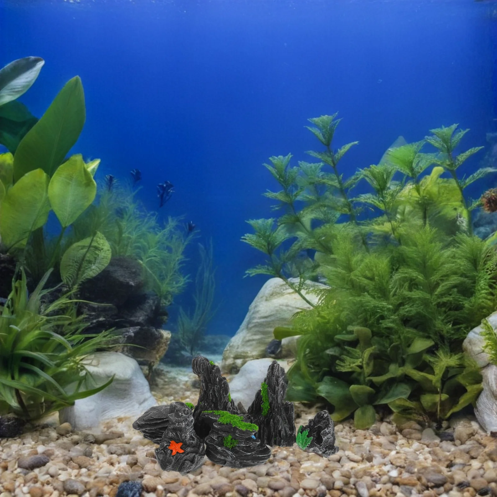 

6 Pcs Micro Landscape Decoration Aquarium Rocks Ornament Glass Decorations Resin