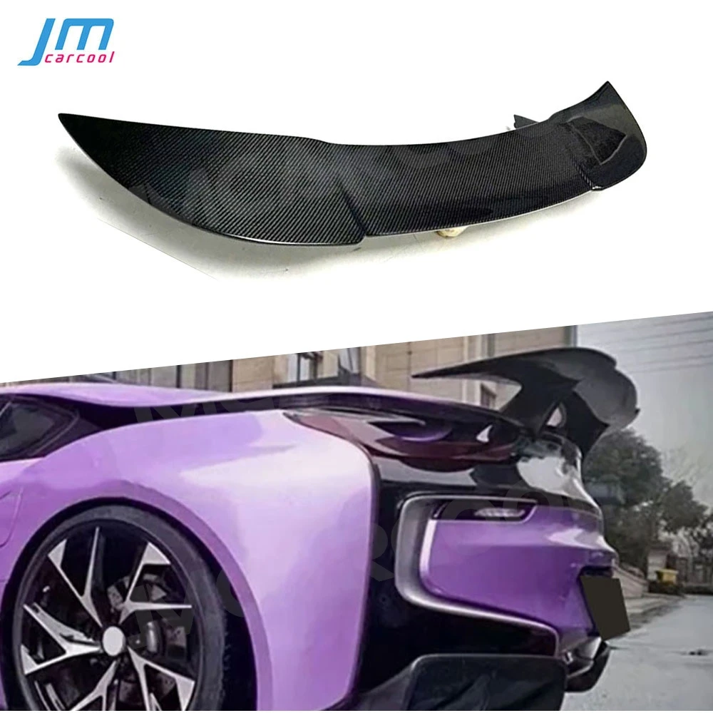 سيارة الجناح الخلفي سبويلر ألياف الكربون صالح لسيارات BMW i8 2015-2021 FRP الجناح الخلفي الديكور الخلفي الجذع الشفاه سبويلر الجسم أطقم