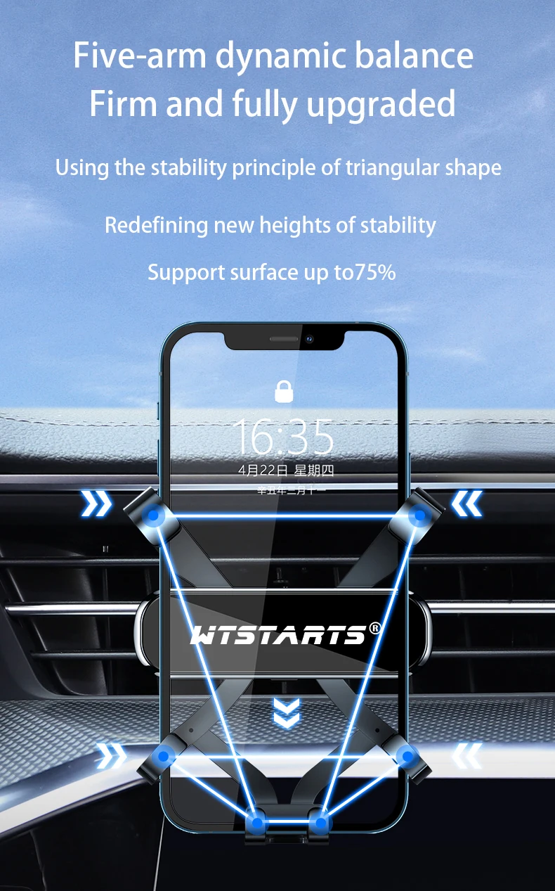 Für Mazda 3 2006-2012 Einstellbare Auto Telefon Halter Mobile Halterung Schwerkraft GPS Drehbare Navigation Halterung Auto Zubehör – Detail 5