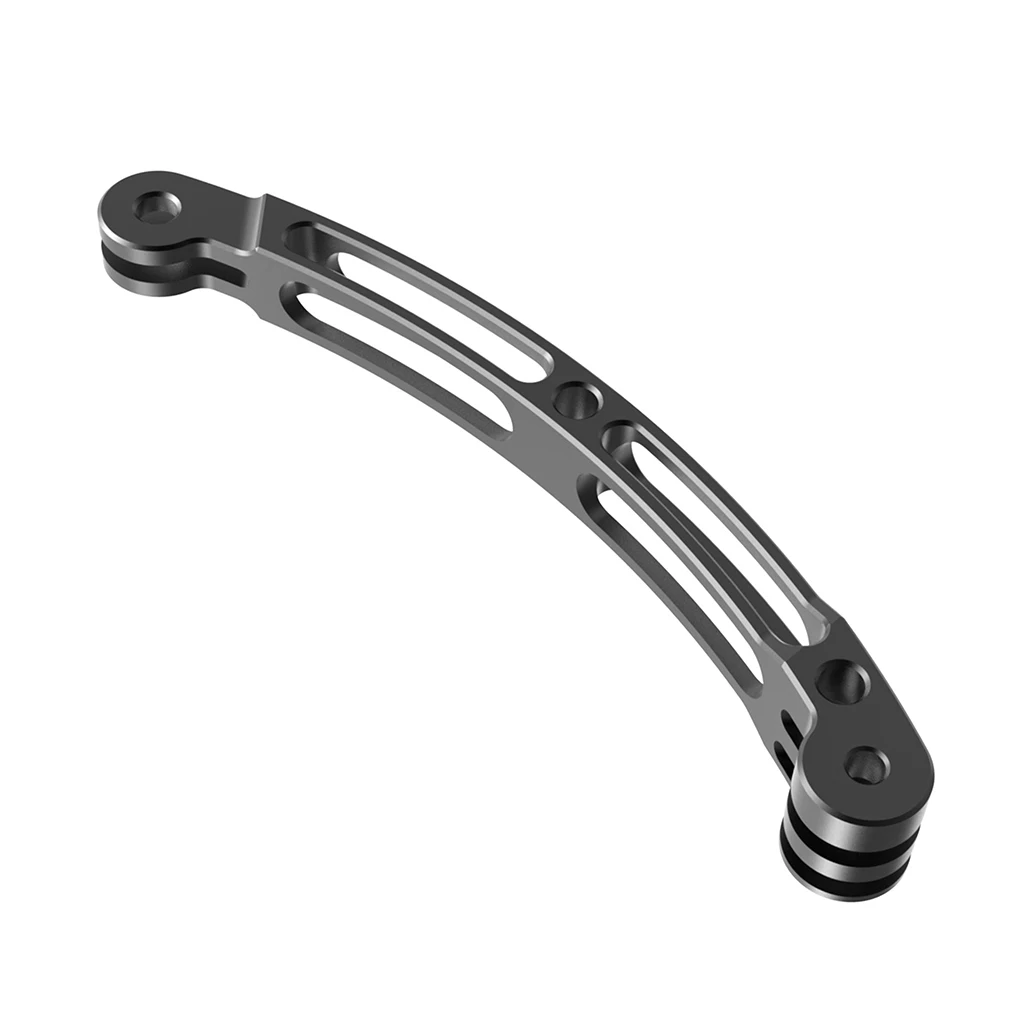 Aluminum Helmet Extension Arm Curved Pole Selfie Stick Tripod Adapter for GoPro Hero 13 12 DJI Action 5 Insta360 Pocket 3 Camera