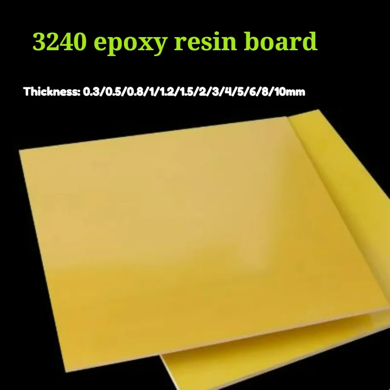 All-Size Yellow 3240 Epoxy Plate Epoxy Resin Board G10 Glass Fiber Sheet Insulating Plate Electrical Panels 200X200mm-300X400mm