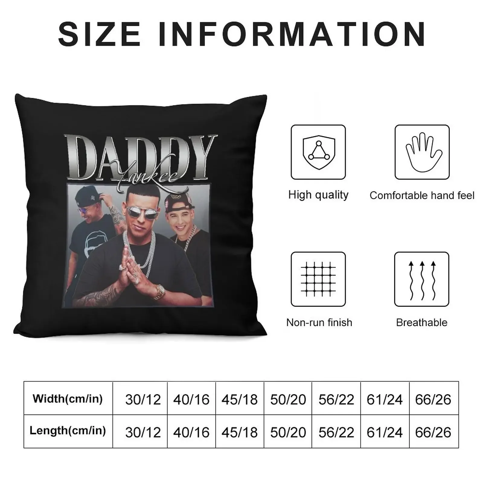 Daddy Yankee Homage Throw Pillow luxury sofa pillows Pillows Aesthetic Christmas Throw Pillows Covers Cushions For Sofa pillow