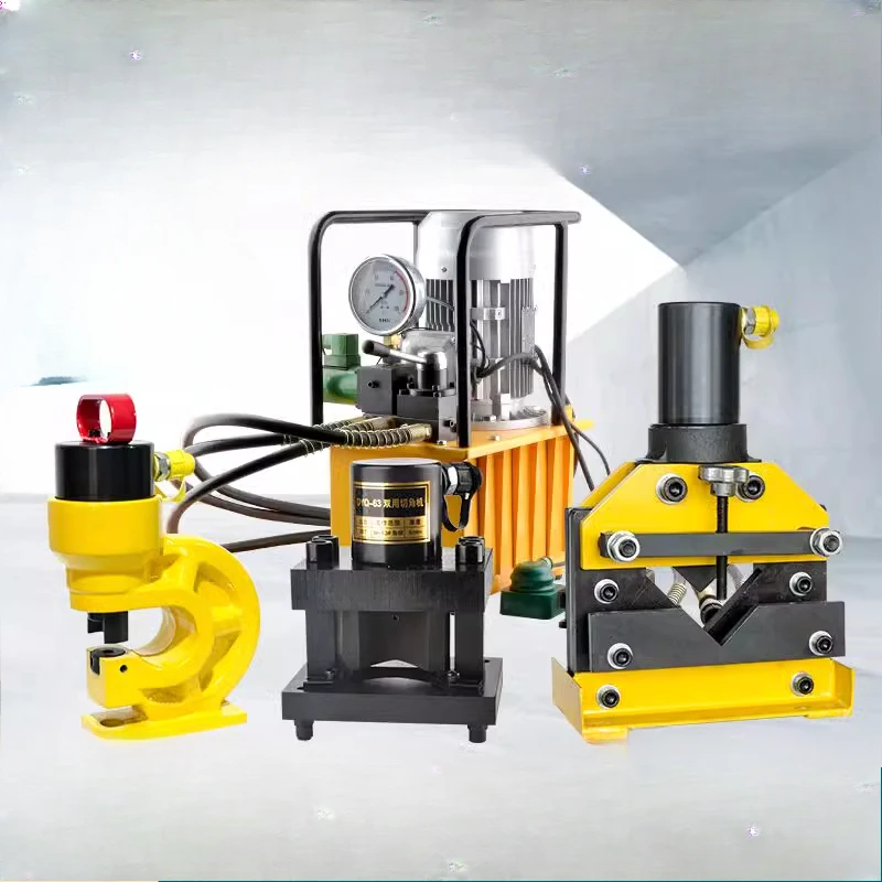

Punching machine Portable cutting machine Steel plate punching and cutting rounded corners 45 degrees Channel steel perforation