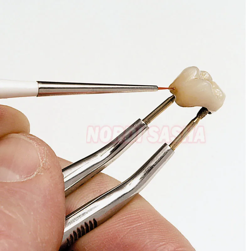 2Pcs/Box Renfert Takanish Ceramic brush Dental Lab Glazing Pen Porcelain Brush premium Synthetic hair  Size 6 / 8 /OP