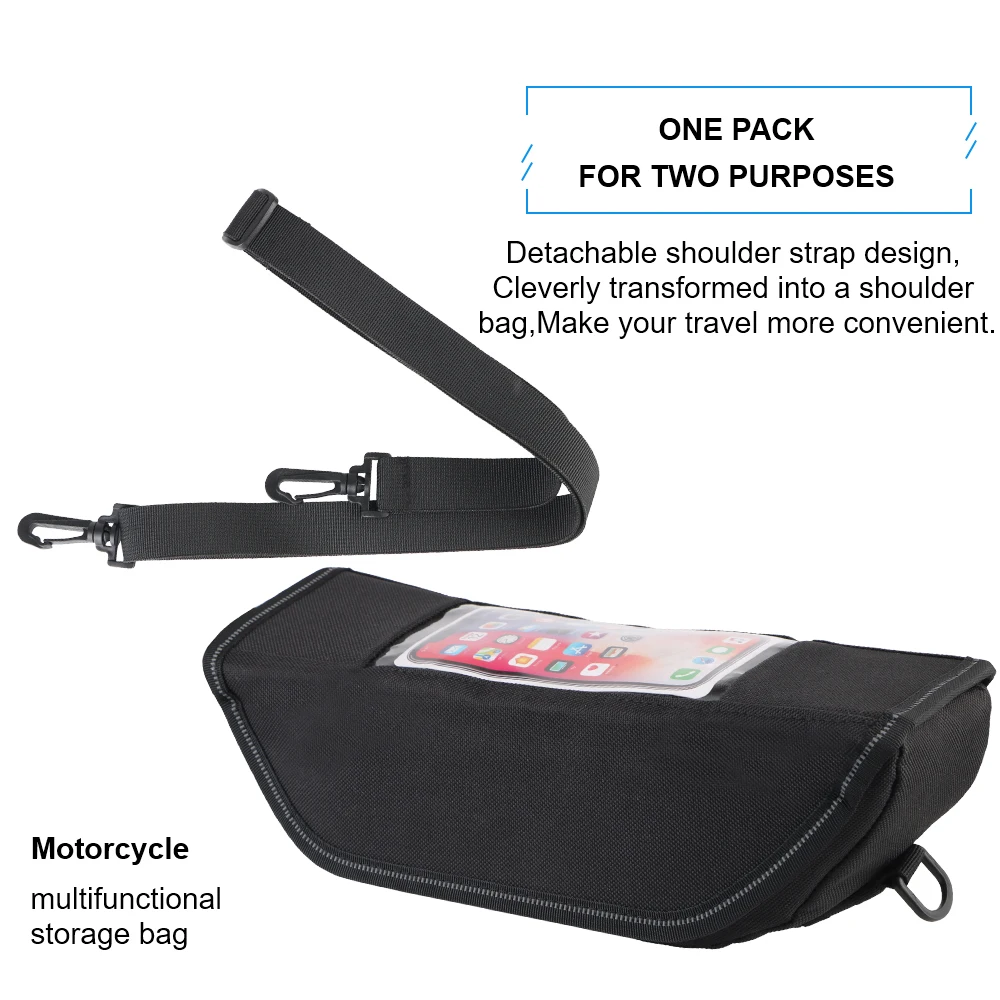 Compatível para yamaha tenere 700 com tela sensível ao toque saco de armazenamento do telefone cabeça da motocicleta guiador saco portátil viagem à prova dwaterproof água